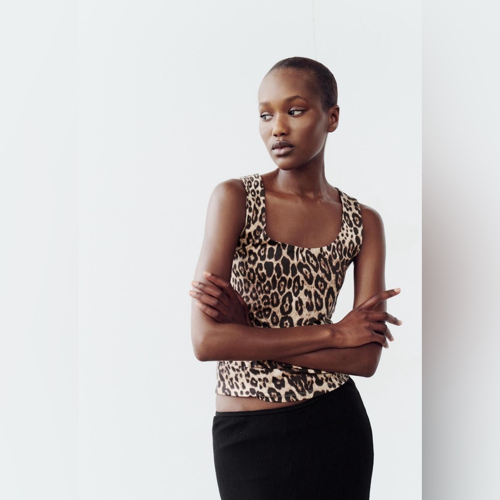 NWOT Y2K Leopard Print Tank - Medium